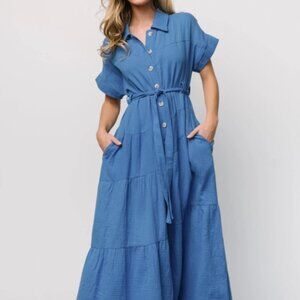 Aizey Button Up Maxi Dress